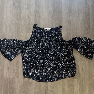 cupcakes & cashmere Black and White Patterned Crop Top